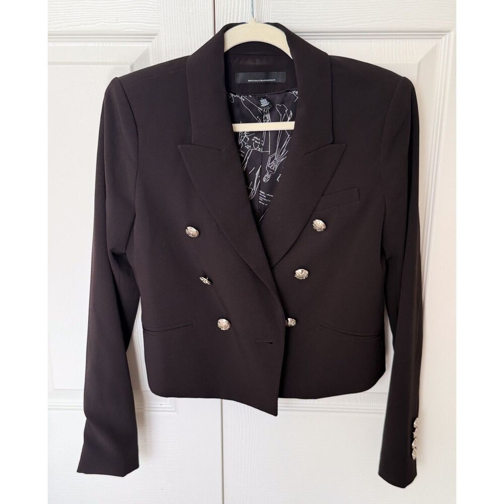 White House Black Market Cropped Studio Blazer Women's size 2